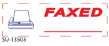 Two Color "FAXED"<BR>Title Stamp