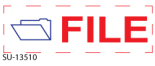 Two Color "FILE"<BR>Title Stamp