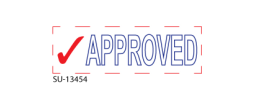 SU-13454 - Two Color "APPROVED" <BR>Title Stamp