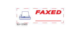 SU-13503 - Two Color "FAXED"<BR>Title Stamp