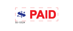 SU-13524 - Two Color "PAID"<BR>Title Stamp