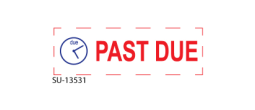 SU-13531 - Two Color "PAST DUE"<BR>Title Stamp