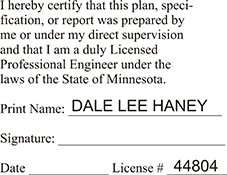 Licensed Professional Engineer (Stamp) - Minnesota<br>ENG-STAMP-MN