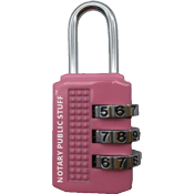 Pink Combination Lock for Supplies Bag