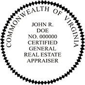 Certified General Real Estate Appraiser - Virginia<br>REGENAPPR-VA