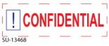 Two Color "CONFIDENTIAL"<BR>Title Stamp
