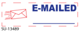 Two Color "E-MAILED"<BR>Title Stamp