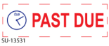 Two Color "PAST DUE"<BR>Title Stamp