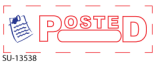 Two Color "POSTED"<BR>Title Stamp