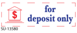 Two Color "FOR DEPOSIT ONLY"<BR>Title Stamp 