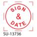 Small "SIGN & DATE"<BR>Title Stamp
