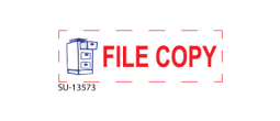 SU-13573 - Two Color "FILE COPY"<BR>Title Stamp 
