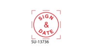 SU-13736 - Small "SIGN & DATE"<BR>Title Stamp